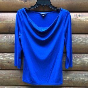 Lands end blue top